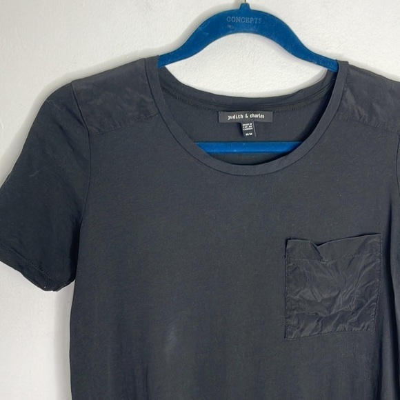 JUDITH & Charles silk lyocell blend classic luxe t-shirt - Picture 3 of 6